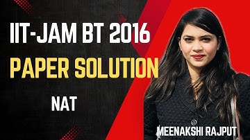 Target IIT-JAM 2025 | IIT-JAM Biotechnology 2016 PYQs Solution | Part- II | Meenakshi Rajput