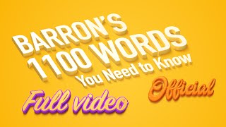 Barron's 1100 words you need to know | Official
