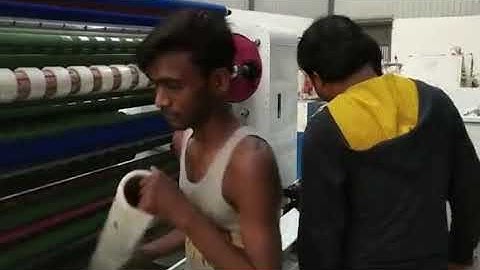 our india customer is using semi-auto bopp tape slitting rewinding machine#machine