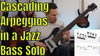 Cascading Arpeggio Jazz Lick on 6-String Bass w/ Bass TAB - Bass Practice Diary - 23rd February 2021