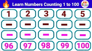 Numbers for Kids 1-100 | Simple Counting Practice | Kindergarten Math Basics