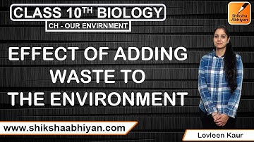 Effect of adding waste to the Environment