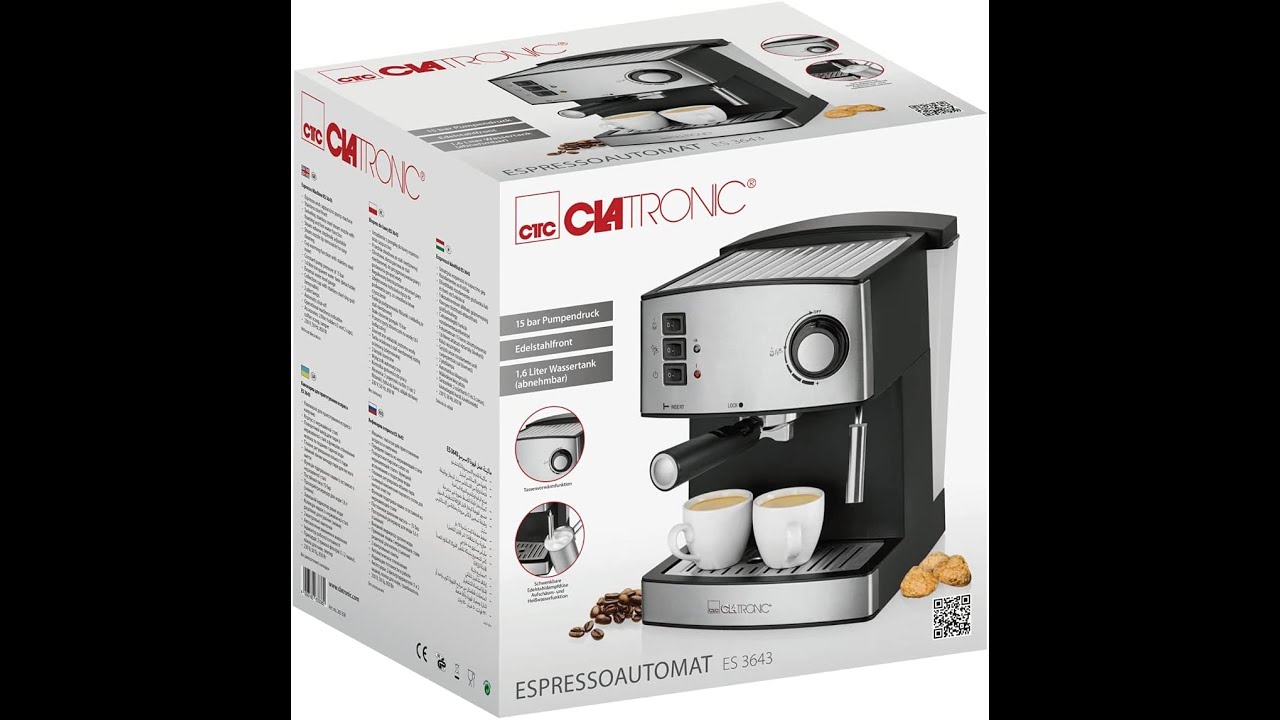 Clatronic Es 3643 Espresso Machine 1.6l Stainless Steel – Coffee Maker