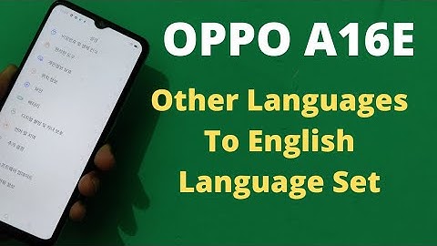 Oppo A16e English Language Set | How To Set Up English Language