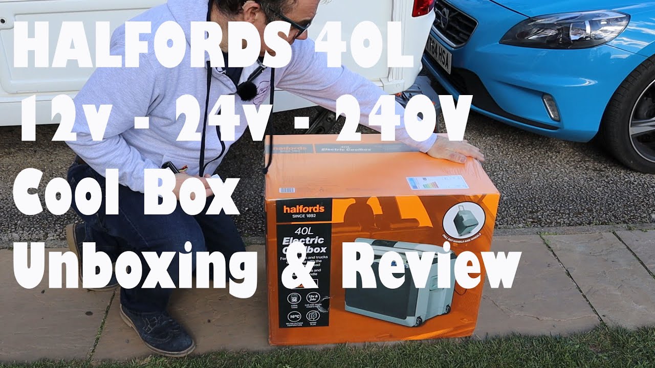 Halfords 40L 12v - 240V Coolbox Unboxing & Review 