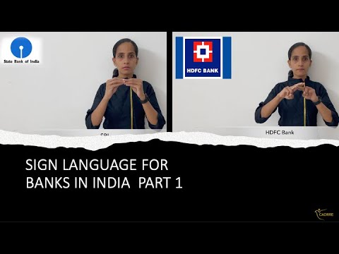 Sign Language for Different Banks in India | Part 1 | Sign Language for ...
