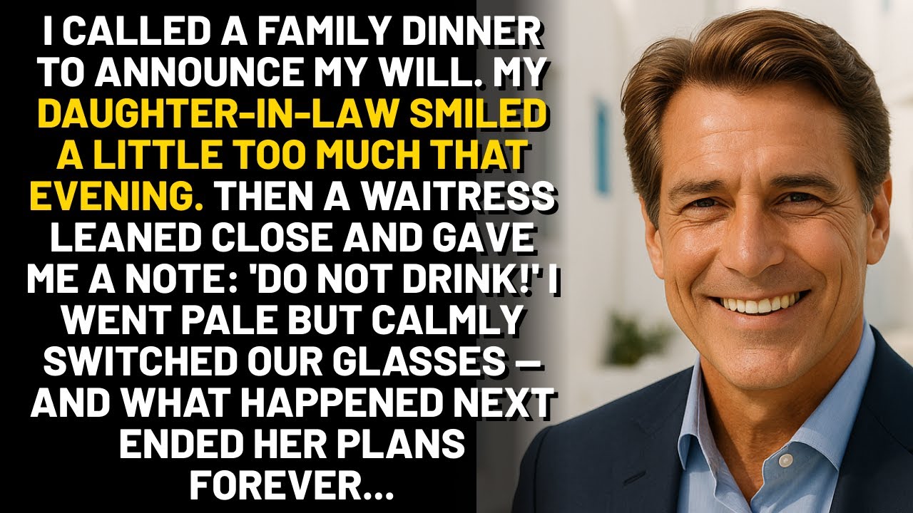 I called a family dinner to announce my will My DIL smiled a little too much that evening...