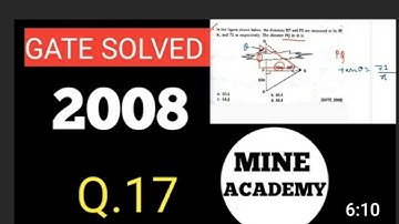 GATE EXAM QUESTION SOLVED||2008 #MINE #ACADEMY #MINING_STUDENTS