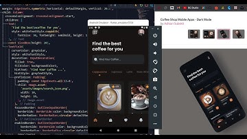 UI Design Flutter - Coffee Shop Dark Mode