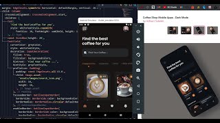 UI Design Flutter - Coffee Shop Dark Mode
