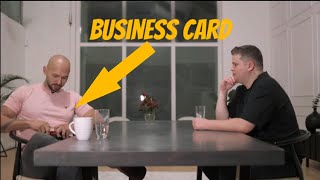 Tate FLEXES his business card