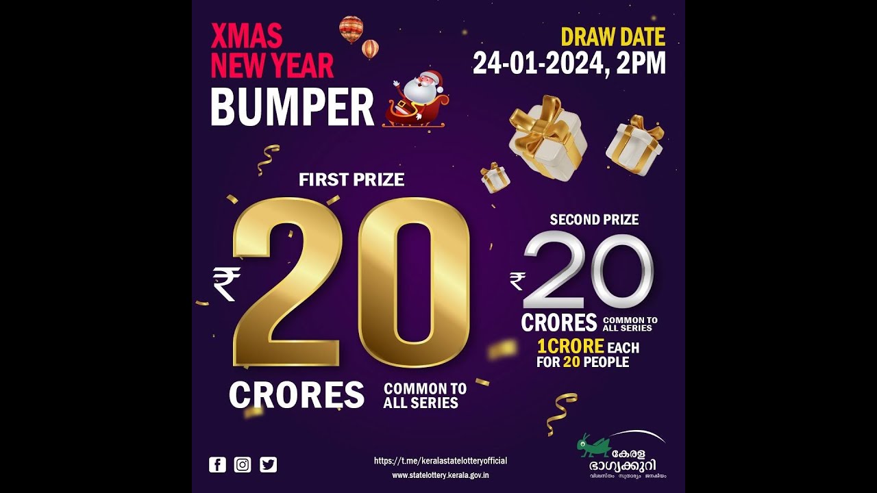 Kerala Lottery Official Live CHRISTMAS NEW YEAR BUMPER 202324 BR
