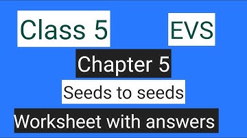 #studytime Class 5/EVS/Chapter 5/ Seeds and seeds/Worksheet with answers/KV/NCERT/CBSE