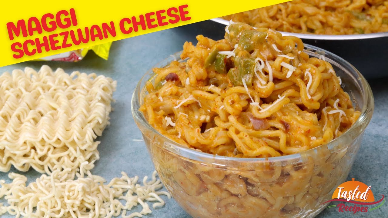 Cheese Schezwan Maggi Recipe | Yummiest Maggi Recipe | Tasted Recipes