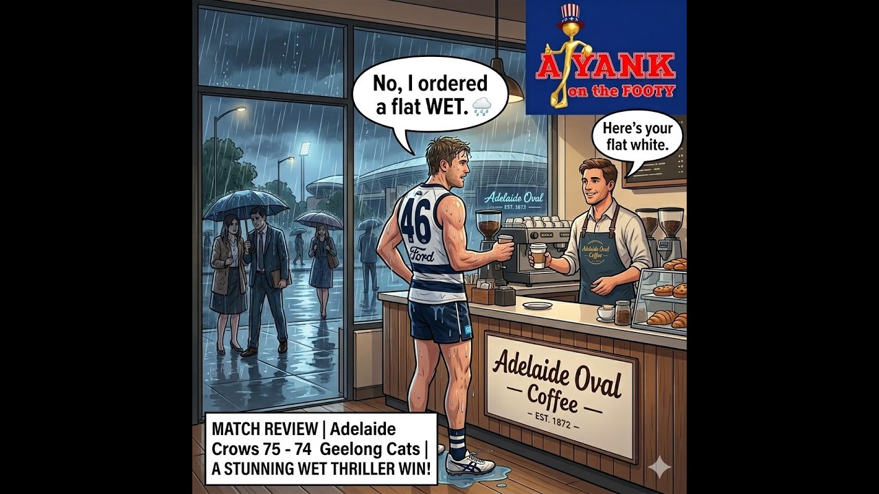 A Yank on the Footy looks at the rainy Cats and Crows matchup in Rd 13 of the AFL.