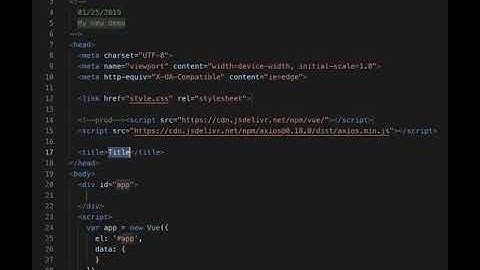 Vue HTML Boilerplate VS Code Snippet