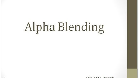 Alpha Blending of Images