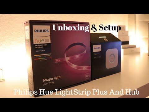 Philips Hue LightStrip Plus unboxing and setup (smartthings) Home series - YouTube