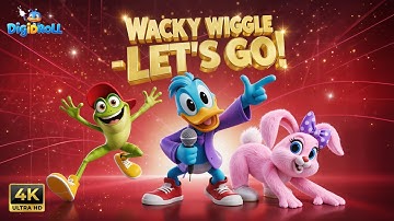 Wacky Wiggle – Let’s Go! 🐸🐰 Kids Dance Song | 4K Ultra HD