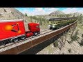 НЕ ЗАМЕТИЛ ПОЕЗД, СОКРАЩАЯ ПУТЬ | BeamNG.drive