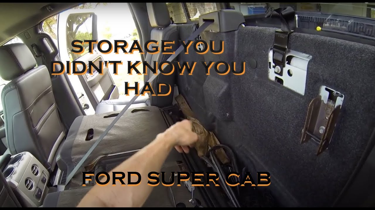 Easily Access Hidden Storage - Ford Crew Cab Trucks 