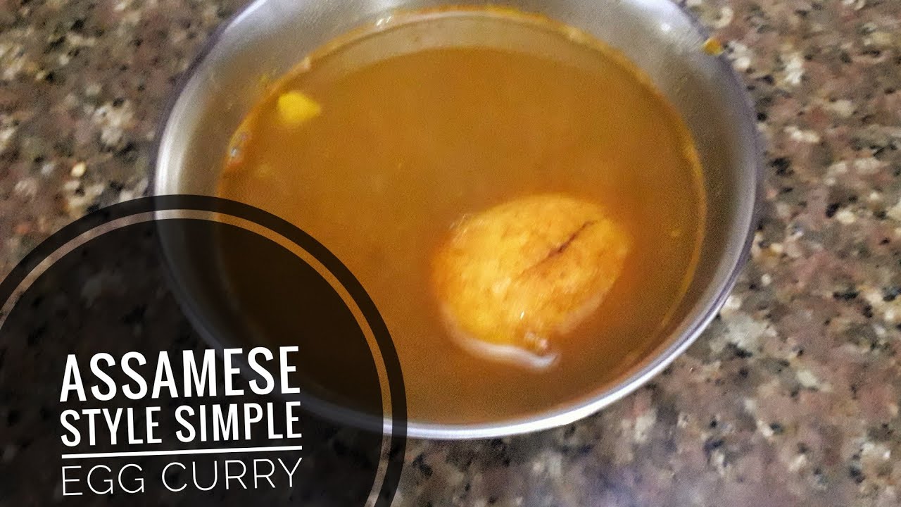 Assamese Style Simple Egg Curry Recipe Without Tomatoes FEBISHI