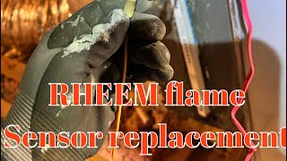 Replacing RHEEM flame sensor #hvac #hvacservice  #hvaccontractor
