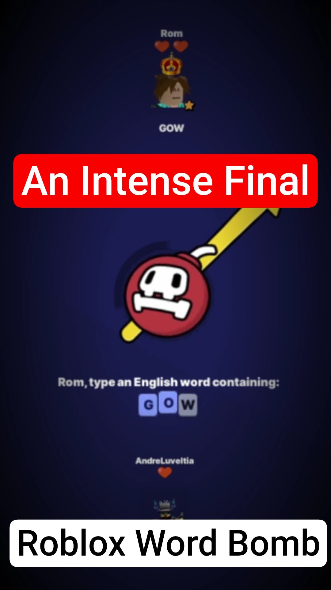 An Intense Final Roblox Word Bomb Roblox Wordbomb YouTube Oardefault 