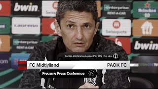 Pregame Press Conference: FC Midtjylland-PAOK FC – Live PAOK TV