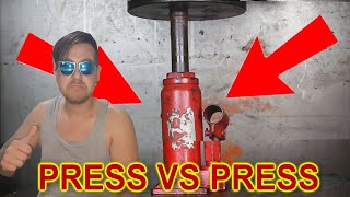 HİDROLİK PRESS Makinasıyla HİDROLİK PRESS Makinasını Ezmek !