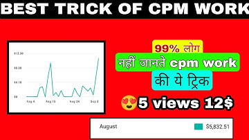cpm work 🔥 Cpm Work New Trick🔥 cpm trick🔥 Cpm Work Kaise Kare🔥 Cpm Work Youtube🔥 cpm work new update