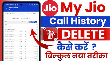 How To Delete Call History From My Jio App || My Jio App Se Call History Kaise Delete Kare 2024