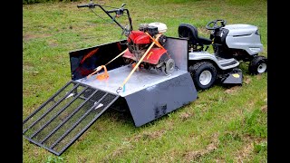 Homemade TRAILER For LAWN TRACTORS / QUAD !