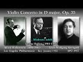 Korngold: Violin Concerto, Heifetz & Wallenstein (1953) コルンゴルト ヴァイオリン協奏曲 ハイフェッツ