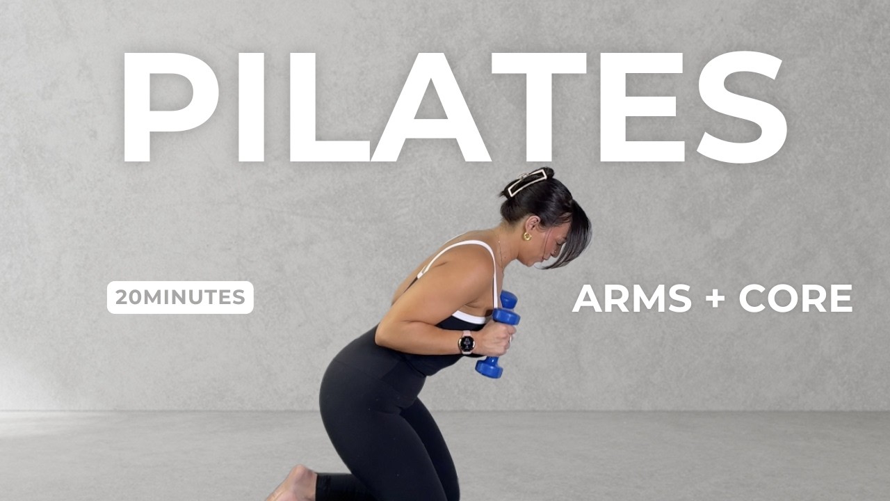 20 MIN ARMS & CORE PILATES WORKOUT || At-Home Mat Pilates (Moderate)