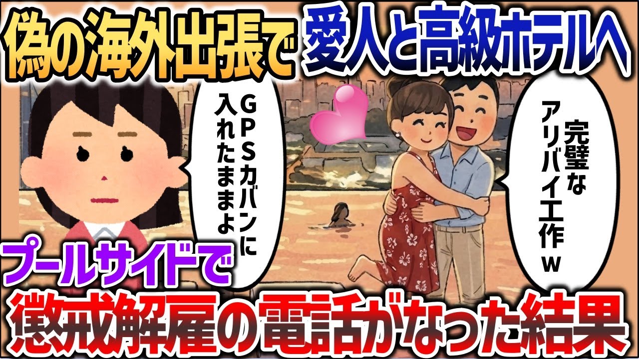 偽の海外出張でマリーナベイサンズに泊まる浮気夫→プールサイドで懲戒解雇の電話が鳴ると   ｗｗｗ【2chスカッと】