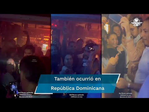 Sale a la luz nuevo video de Bad Bunny arrebatando el teléfono de un fan, ahora en un antro