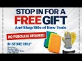 Harbor Freight Free Gifts Weekend! (no purchase required!)