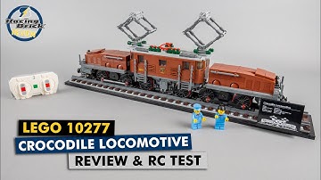LEGO 10277 Crocodile Locomotive detailed buliding review and motorisation