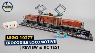 LEGO 10277 Crocodile Locomotive detailed buliding review and motorisation