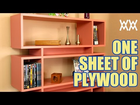 Make a bookcase using a single sheet of plywood - YouTube