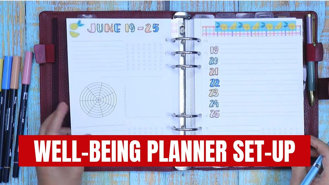 Well being Planner Set-Up | Plan With Me! June 19 25 | A5 Planner