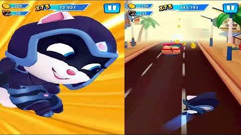 Talking Tom Hero Dash (Moon Light Angela Run) - Cool Android Reverse Gameplay!!