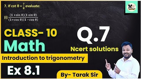 Class 10 Ex 8.1 Q7 Maths (Trigonometry) NCERT CBSE
