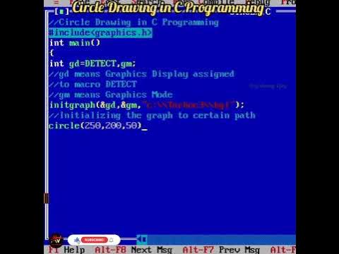 Circle Drawing in C Programming |Graphics in C | Prof. Antony Vijay # ...