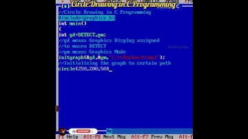 Circle Drawing in C Programming |Graphics in C | Prof. Antony Vijay #shorts