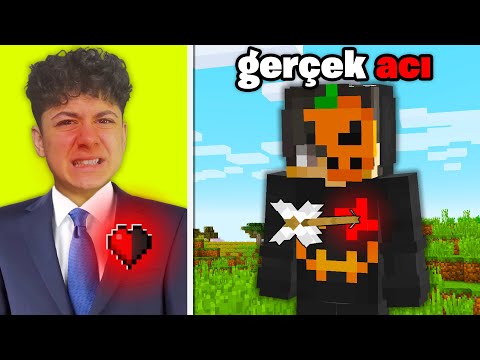 Minecraft AMA Gerçek Hayatta Hasar Alıyorum!