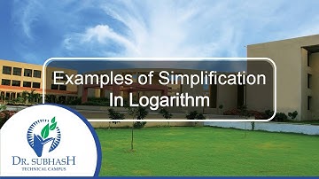Basic Mathematics :: Lecture 3 : Ch 1:: Examples of Simplification in Logarithm By S M Ramchandani