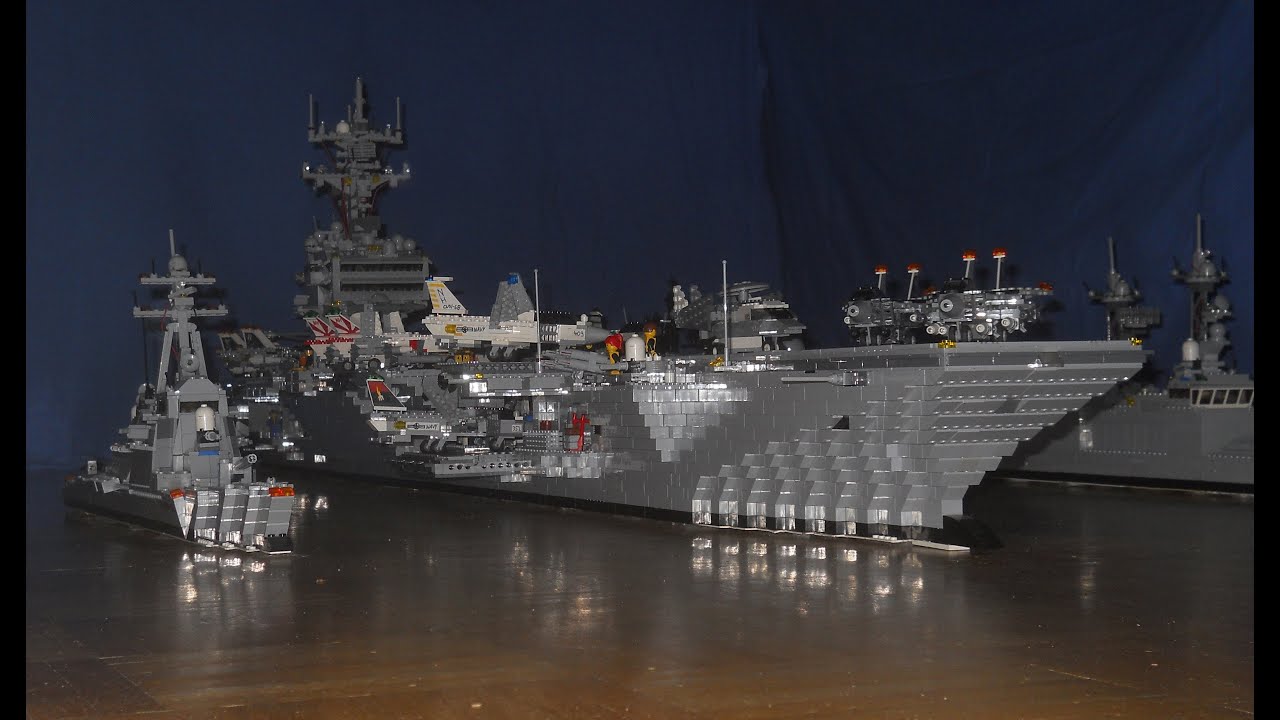 lego aircraft carrier construction youtube