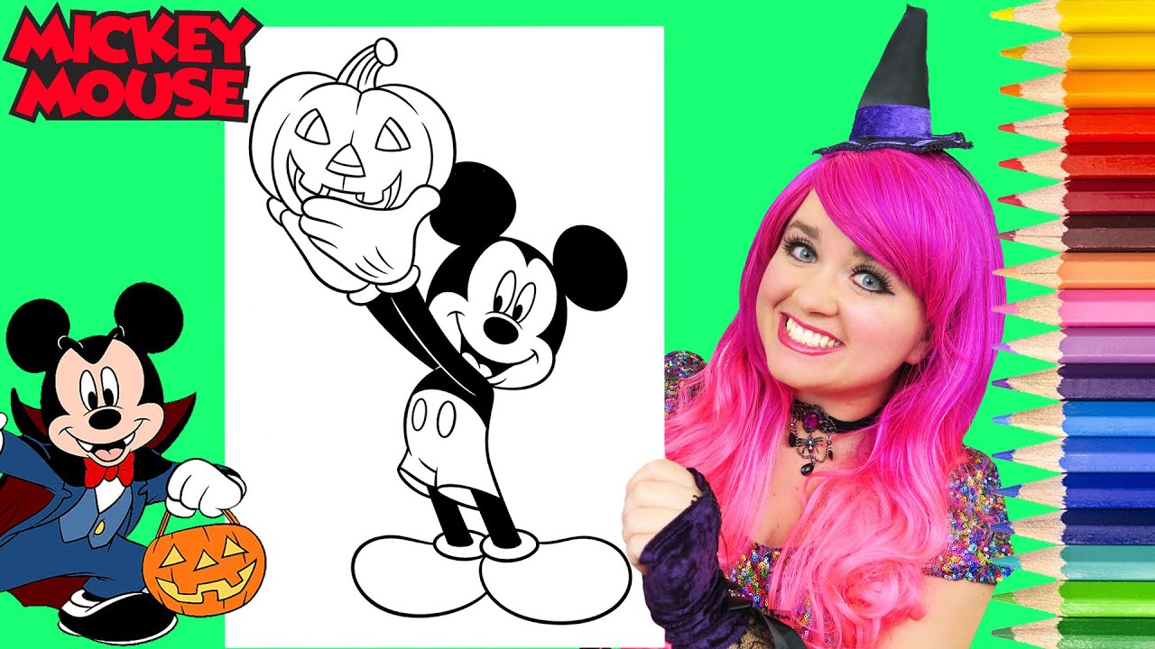 How To Color Mickey Mouse Halloween | Pencils How To Color Mickey Mouse Halloween | Pencils